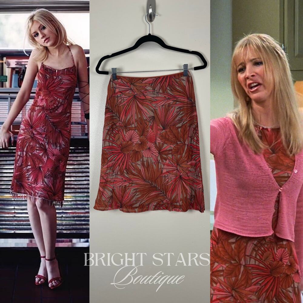 Rare Vintage Patterned Skirt ALT ASO Phoebe Buffay Friends Christina Aguilera